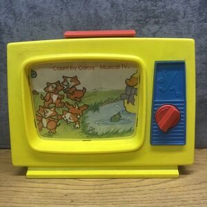 Vintage 1960's Ohio Art Count By Colors Musical Television it works Child's toy